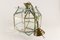 Mid-Century Italian Geometric Beveled Glass & Brass Pendant 10