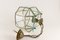 Mid-Century Italian Geometric Beveled Glass & Brass Pendant 4