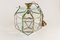 Mid-Century Italian Geometric Beveled Glass & Brass Pendant 11
