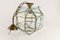 Geometrische italienische Mid-Century Hängelampe aus Glas & Messing 9