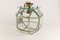 Mid-Century Italian Geometric Beveled Glass & Brass Pendant 8