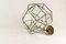 Mid-Century Italian Geometric Beveled Glass & Brass Pendant, Image 3