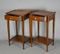 Vintage French Cherry Bedside Cabinets, Set of 2 7
