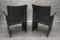 Black Leather Korium KM1 Chairs by Tito Agnoli for Matteo Grassi, 1970s, Set of 4 3