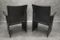 Black Leather Korium KM1 Chairs by Tito Agnoli for Matteo Grassi, 1970s, Set of 4, Image 3