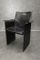 Black Leather Korium KM1 Chairs by Tito Agnoli for Matteo Grassi, 1970s, Set of 4, Image 1