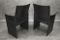 Black Leather Korium KM1 Chairs by Tito Agnoli for Matteo Grassi, 1970s, Set of 4 4