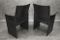 Black Leather Korium KM1 Chairs by Tito Agnoli for Matteo Grassi, 1970s, Set of 4, Image 4
