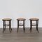Bentwood & Rattan Stools from Thonet, 1970s, Set of 3 3