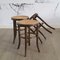 Bentwood & Rattan Stools from Thonet, 1970s, Set of 3, Image 4