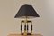 Mid-Century French Bamboo Brass & Ebonized Wood Table Lamp, 1950s 1