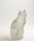 Escultura de gato sentado de vidrio de Lalique, años 60, Imagen 4