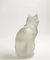 Sitting Cat Glass Sculpture from Lalique, 1960s 4