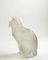 Escultura de gato sentado de vidrio de Lalique, años 60, Imagen 3
