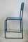Mid-Century Blue Metal Garden Chairs, 1950s, Set of 4 6