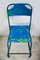 Mid-Century Blue Metal Garden Chairs, 1950s, Set of 4 11