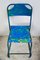 Mid-Century Blue Metal Garden Chairs, 1950s, Set of 4, Image 11