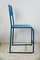 Mid-Century Blue Metal Garden Chairs, 1950s, Set of 4 4