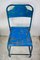 Mid-Century Blue Metal Garden Chairs, 1950s, Set of 4, Image 10