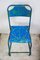 Mid-Century Blue Metal Garden Chairs, 1950s, Set of 4 8