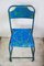 Mid-Century Blue Metal Garden Chairs, 1950s, Set of 4, Image 8