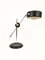 Lampe de Bureau Simris Mid-Century en Cuir Noir et Chrome par Anders Pehrson pour Ateljé Lyktan 1