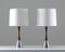 Mid-Century Scandinavian Aluminum & Rosewood Table Lamps from Bergboms, 1960s, Set of 2 2