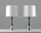 Mid-Century Scandinavian Aluminum & Rosewood Table Lamps from Bergboms, 1960s, Set of 2, Image 2