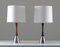 Mid-Century Scandinavian Aluminum & Rosewood Table Lamps from Bergboms, 1960s, Set of 2 1