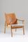 Leather & Oak Model 4093 Armchair by Hans Brattrud for Norcraft, 1950s, Image 1