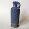 Schwedische Mid-Century Vase aus blauem Steingut von Laholm 6