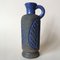 Schwedische Mid-Century Vase aus blauem Steingut von Laholm 1