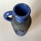Schwedische Mid-Century Vase aus blauem Steingut von Laholm 9