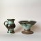 Juego de cerámica danés vintage de gres esmaltado con cuenco y jarra de Peter Fitzner, Imagen 1