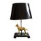 Vintage Brass Dog Table Lamp, 1980s, Image 1