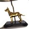 Lampe de Bureau Chien Vintage en Laiton, 1980s 3