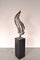 Niederländische Chrom Metall Skulptur mit Leuchte, 1980er 1