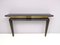 Italian Lacquered Wood & Brass Console Tables, 1980s, Set of 2 1