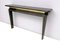 Italian Lacquered Wood & Brass Console Tables, 1980s, Set of 2, Image 8
