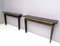 Italian Lacquered Wood & Brass Console Tables, 1980s, Set of 2, Image 5