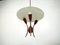 Vintage Brass & Aluminum Pendant Light, 1940s, Image 4