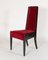 Black Wood & Red Velvet Dining Chair by Gustav Goerke, 1930s 1