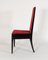 Black Wood & Red Velvet Dining Chair by Gustav Goerke, 1930s 3