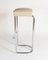 White Leather & Chrome Barstool, 1970s, Image 3