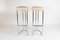 Tabouret de Bar en Cuir Blanc et Chrome, 1970s 6