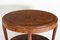 Oval Elm & Mahogany Burl Side Table, 1930s, Image 3