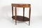 Oval Elm & Mahogany Burl Side Table, 1930s 2