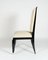 Black & White Highback Dining Chairs with Metal, 1930s, Set of 6 2