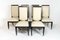 Black & White Highback Dining Chairs with Metal, 1930s, Set of 6, Image 5