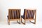 Set of Model 522 Teak Easy Chairs by Hans Olsen for Brdr. Juul Kristensen, 1950s 5